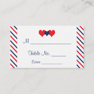 Americana Hearts Wedding Platzkarten