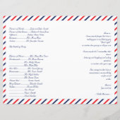 Americana Hearts Wedding Program (Rückseite)
