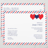 Americana Hearts Wedding Program (Vorne/Hinten)