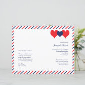 Americana Hearts Wedding Program (Stehend Vorderseite)