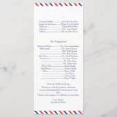 Americana Hearts Wedding Program Programm (Rückseite)