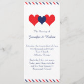 Americana Hearts Wedding Program Programm (Vorderseite)