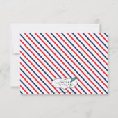 Americana Hearts Wedding Response Card RSVP Karte (Rückseite)