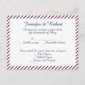 Americana Hearts Wedding RSVP Postcard Einladungspostkarte (Vorderseite)