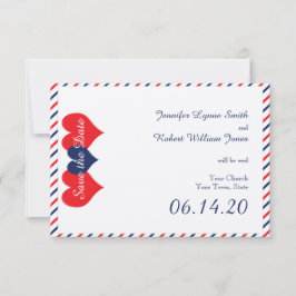Americana Hearts Wedding Save the Date