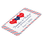Americana Hearts Wedding Save the Date Magnet (Linke Seite)