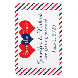 Americana Hearts Wedding Save the Date Magnet
