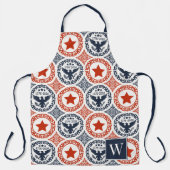 Americana Heritage Eagle Emblem Monogram Schürze (Vorderseite)