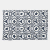 Americana Heritage Eagle Medaillon (Navy Creme) Geschirrtuch (Horizontal)