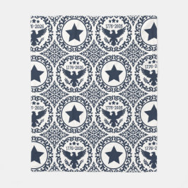Americana Heritage Eagle Medallion (Navy Cream) Fleecedecke