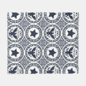 Americana Heritage Eagle Medallion (Navy Cream) Fleecedecke (Vorderseite (Horizontal))