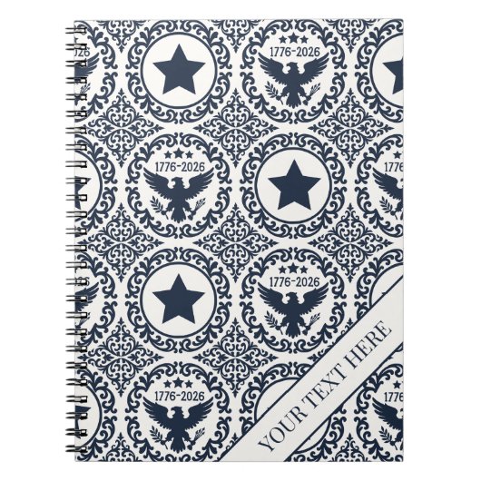 Americana Heritage Eagle Medallion (Navy Cream) Notizblock (Vorderseite)