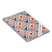 Americana Heritage Eagle Medallion -Navy Red Cream Notizblock (Rechte Seite)