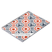 Americana Heritage Eagle Medallion -Navy Red Cream Notizblock (Linke Seite)