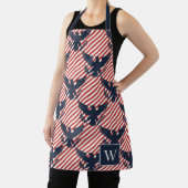 Americana Heritage Eagle Stripe Monogram Schürze (InSitu)