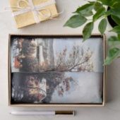 Americana Horse Sleigh Church Snow Tissue Paper Seidenpapier (Geschenk)