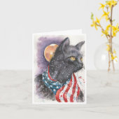 Americana-Katze Karte (Gelbe Blume)