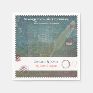 Americana Liberty Blueprint Patriotische Parteidek Serviette