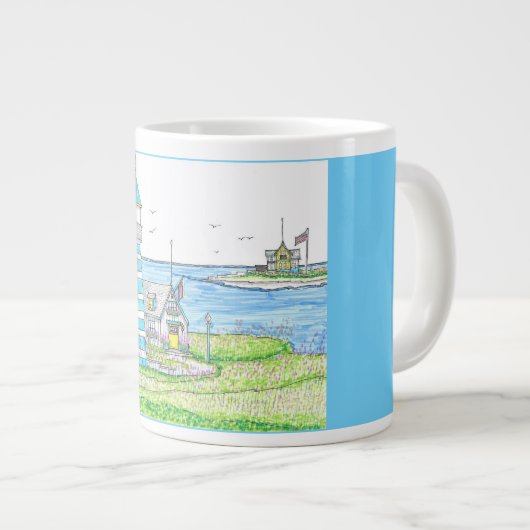 Americana Lighthouse Jumbo-Tasse (Vorderseite Rechts)
