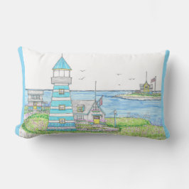 Americana Lighthouse Lumbar Pillow Kissen Für Draußen