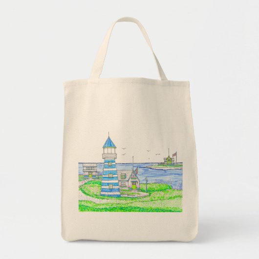 Americana Lighthouse Medium Tote Bag Tragetasche (Vorne)