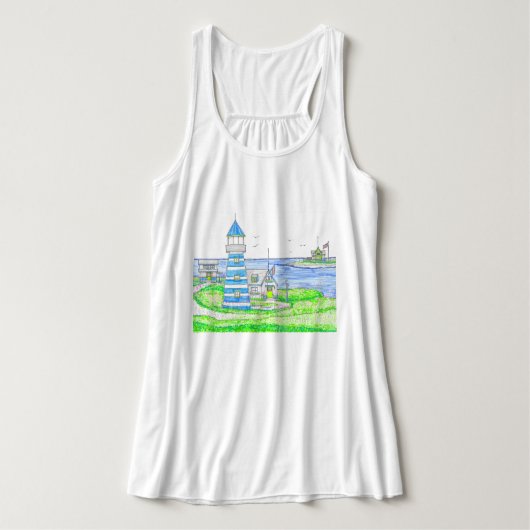Americana Lighthouse Tank Top (Design Vorderseite)