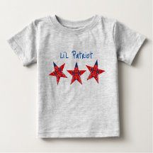 Americana Li'l Patriot Bandana Stars Baby T - Shir