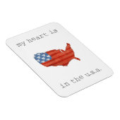 Americana | Mein Herz ist in der US-Karte Magnet (Rechte Seite)
