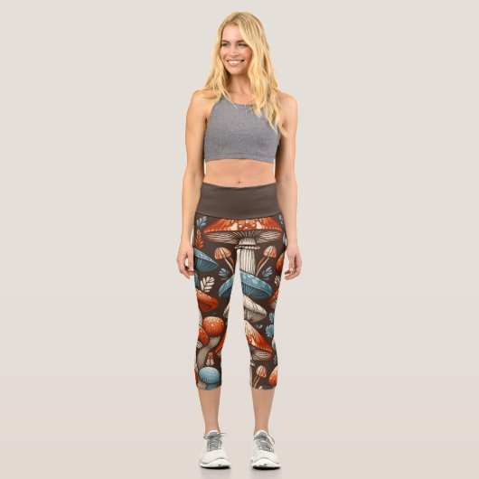 Americana Mushrooms Capri Leggings (Vorderseite)