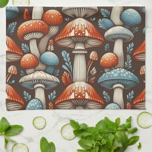 Americana Mushrooms Geschirrtuch (Gefaltet)