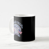 Americana Niagara Falls Scene Canada America Flags Kaffeetasse (Vorderseite Links)