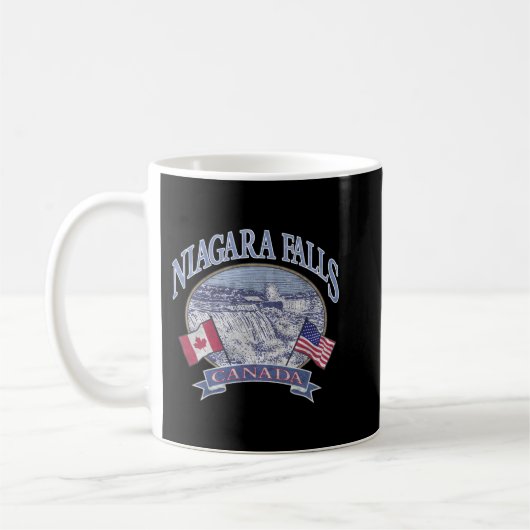 Americana Niagara Falls Scene Canada America Flags Kaffeetasse (Links)
