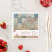Americana Patchwork-Erinnerungs-Quilt-Party-Dekora Serviette (Beispiel)