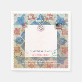 Americana Patchwork Erinnerungsrahmen Partydekorat Serviette