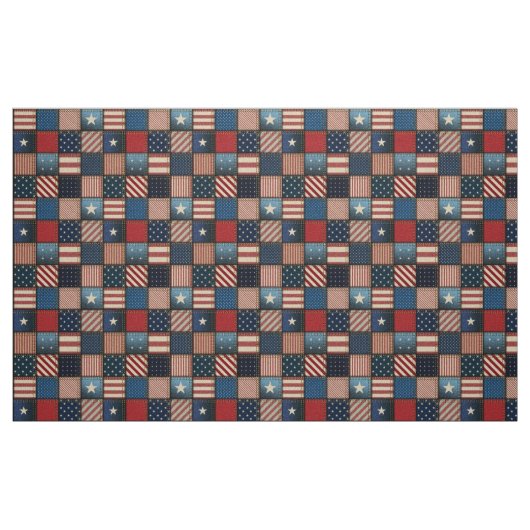 Americana Patchwork Image Fabric Stoff (Fat Quarter (45,7 x 55,9 cm))