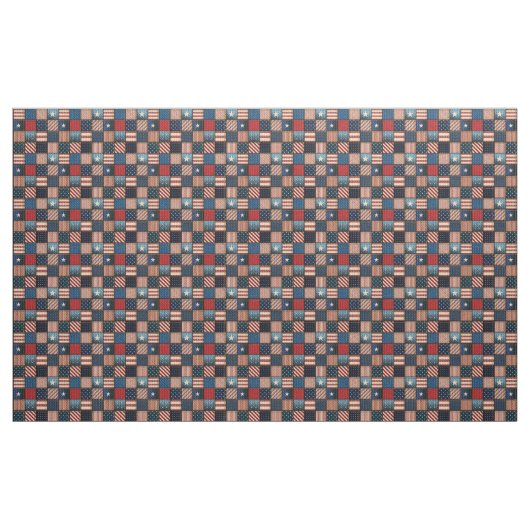 Americana Patchwork Image Fabric Stoff (Yard (91,4 cm))