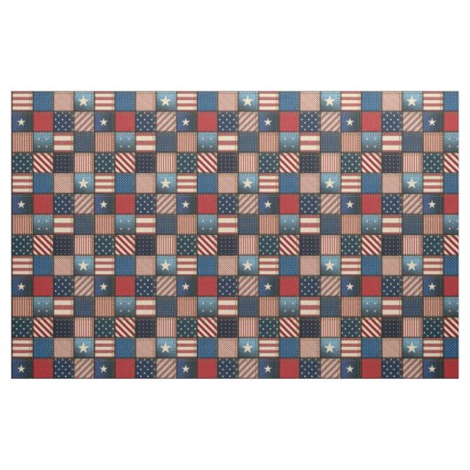 Americana Patchwork Image Fabric Stoff (Fat Quarter (45,7 x 55,9 cm))