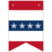 Americana Patriotic Stars & Stripes Celebration Wimpelkette (Zweite Fahne)