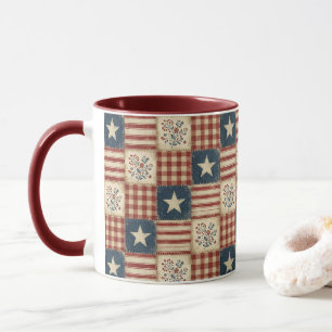 Americana Patriotisches Landhaus im rustikalen Sti Tasse