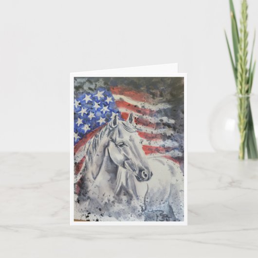 Americana-Pferd von Sherry Karte (Vorderseite)