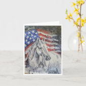 Americana-Pferd von Sherry Karte (Gelbe Blume)