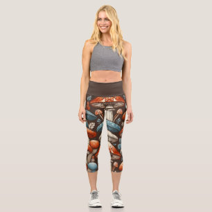 Americana-Pilze Capri Leggings