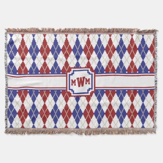 Americana Raute Throw Blanket Decke (Vorderseite)
