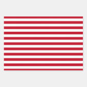 Americana Red And White Stripes Geschenkpapier Set (Vorderseite 3)