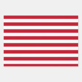 Americana Red And White Stripes Geschenkpapier Set (Vorderseite)