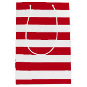 Americana Red And White Stripes Mittlere Geschenktüte (Vorderseite)