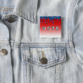 Americana Red Blue Glitter Drip Vote Button (Beispiel)