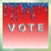 Americana Red Blue Glitter Drip Vote Fensteraufkleber (Blatt 3)