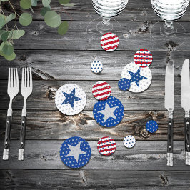 Americana Red White Blue Stars Stripes Celebration Konfetti