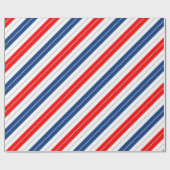 Americana Red White Blue Stars & Stripes Geschenkpapier (Flach)